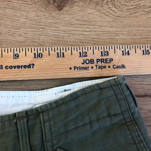 Nlst Army Drop Crotch Pants Green Womens Size 26 High Rise Crop Cargo Pockets - Picture 5 of 9